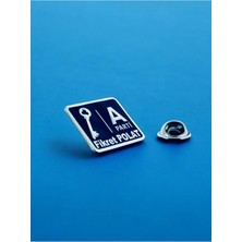 kuyumcudan A Parti Yaka Rozeti Özel Isimli 925 Ayar Gümüş