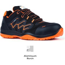 Mekap Pro Rmk-80 S2 Mikrofiber Deri Siyah Turuncu Alüminyum Burun Iş Ayakkabısı