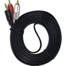 CHESTER 5 Metre 2 Rca To Aux Kablo - 3.5 mm Stereo Jack Ses Aktarım Kablosu - Kırmızı Beyaz Tos Fiş