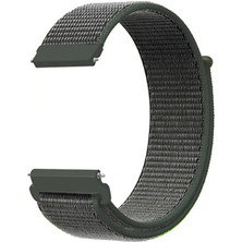 Gpack Samsung Galaxy Watch Gear S3 20MM Kordon Kayış Kumaş Cırt Cırtlı 20/crt Yeşil