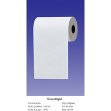 Psc 80X40 Termal Rulo 40 Metre 10'lu Paket
