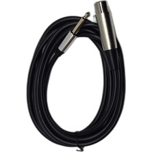 CHESTER 3 Metre 6.35 mm To Xlr Erkek Ses Kablosu - Çivi Jak To Xlr Konnektör Mikser ve Amfi Kablosu