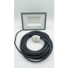 İNWATT Tak-Çalıştır 15 Metre Pratik Anahtarlı Fişli Projektör | Uzatma Kablolu Seyyar Aydınlatma IP66 Su Geçirmez