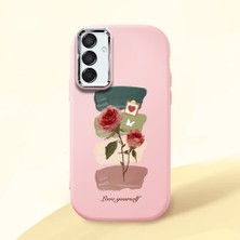 Ucuc Samsung Galaxy M15 Uyumlu Darbe Emici Kamera Korumalı Pembe Silikon Kılıf