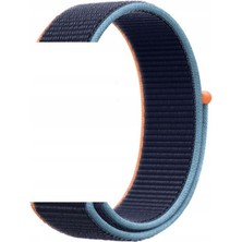 Gpack Huawei Watch Gt 3 Active 42MM Kordon Kayış Kumaş Cırt Cırtlı 20/crt Lacivert - Mavi
