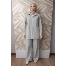 Lara Giyim Tesettür Takım 2li Takım Rahat Esnek Keten Kumaş