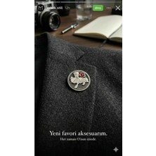 kuyumcudan Gazi Mustafa Kemal Atatürk Rozet - 925 Ayar Gümüş