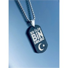 kuyumcudan Bin Ölür Bin Diriliriz Çelik Kolye