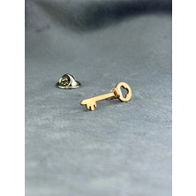 kuyumcudan Anahtar Yaka Rozeti 925 Ayar Gümüş