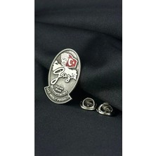 kuyumcudan Gazi Yaka Rozeti - 925 Ayar Gümüş Kişiye Özel