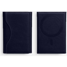 Sneezy iPhone 12-12 Pro 12 Pro Max ile Uyumlu Magsafe Manyetik Katlanabilir Standlı Deri Kartlık Cüzdan