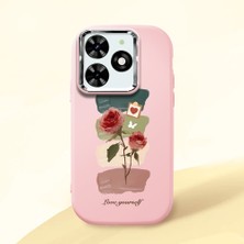 Ucuc Infinix Smart 8/8 Pro Uyumlu Darbe Emici Kamera Korumalı Pembe Silikon Kılıf