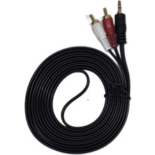 CHESTER 3 Metre 2 Rca To Aux Kablo - 3.5 mm Stereo Jack Ses Aktarım Kablosu - Kırmızı Beyaz Tos Fiş