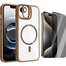 Vendas Apple iPhone 17E Kılıf Standlı ve Kamera Lens Hediyeli M-Safe Şarj Özellikli Zore Etro Kapak + Hayalet Ekran Koruyucu