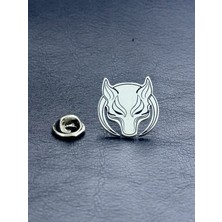 kuyumcudan Börü Kurdu Yaka Rozeti 925 Ayar Gümüş