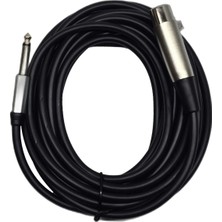 CHESTER 5 Metre 6.35 mm To Xlr Dişi Ses Kablosu - Çivi Jak To Xlr Konnektör Mikser ve Amfi Kablosu