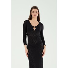 Louren P25172 Göğüs Dekolteli Dantel Elbise