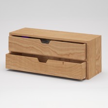 Desna Iki Katlı, Iki Çekmeceli Mini Dolap | Woodsaka