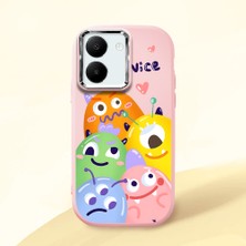 Ucuc Vivo Y27 5G/Y27S Uyumlu Darbe Emici Kamera Korumalı Pembe Silikon Kılıf