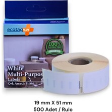 Dymo Muadili Ecotagplus Etiket 19 mm x 51 mm - 11355 - 500 Adet