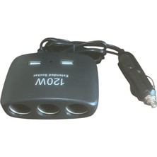 Arcars Cakmak Soketı 3'lu 12-24V 120W Kablolu