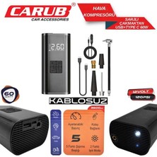 Carub Kablosuz Hava Kompresörü – (Usb Type-C 60W)
