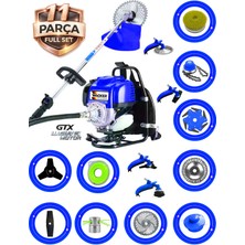 Prowackers German BC-427 Max Seri Sırt Tipi Benzinli Ot Çalı Çim Biçme Tırpanı+ 11 Pcs Full Set Hali Yıkamalı