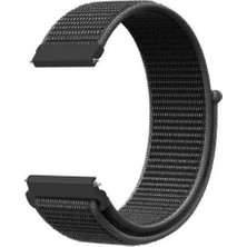 Gpack Samsung Galaxy Watch Gear S3 20MM Kordon Kayış Kumaş Cırt Cırtlı 20/crt Siyah