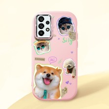 Ucuc Samsung Galaxy A73 Uyumlu Darbe Emici Kamera Korumalı Pembe Silikon Kılıf