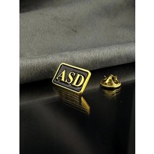 kuyumcudan Size Özel Harfleriniz ile Üretim Gümüş Yaka Rozeti