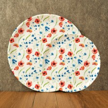 Gültaş Melamin 6 Küçük (17,5 Cm) + 6 Büyük (25 Cm) Melamin Pasta Tabağı Desen : Gelincik
