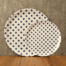 Gültaş Melamin 6 Küçük (17,5 Cm) + 6 Büyük (25 Cm) Melamin Pasta Tabağı Desen : Granit Mavi