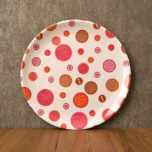 Gültaş Melamin 25 cm Melamin Büyük Pasta Tabağı 12 Adet Desen : Damla