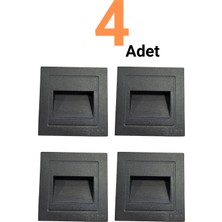 4 Adet Ema Dükkan Koridor Merdiven Aydınlatma Armatürü 3W 3200K Döküm Kasa IP44 240 Lümen 220V