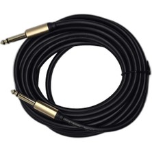 CHESTER 5 Metre 6.35 mm To 6.35 mm Ses Kablosu - Çivi Jak Enstrüman ve Amfi Bağlantı Kablosu - Stereo Jak