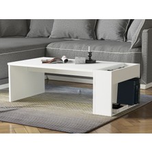 Dekorister View Beyaz Orta Sehpa - Modern Salon ve Oturma Odası Sehpası
