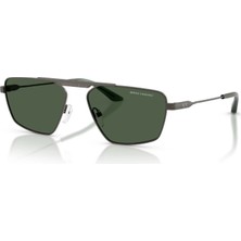 Armani Exchange Aex 2059S 613371 56 Unisex Geometrik Gri Metal Güneş Gözlüğü