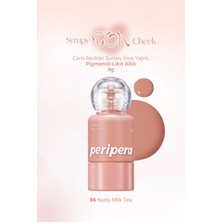 Ince Yapılı, Ciltle Bütünleşen, Pigmentli Likit Allık Perıpera Syrupy Tok Cheek (06 Nutty Milktea)