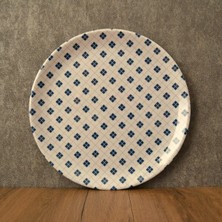 Gültaş Melamin 17,5 cm Melamin Büyük Pasta Tabağı 12 Adet Desen : Granit Mavi