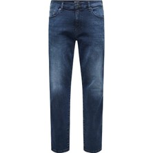Only & Sons Orta Bel Dar Koyu Mavi Erkek Denim Pantolon 22027900 Onsweft Ey Box Jeans Noos