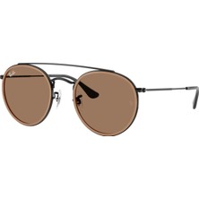 Ray-Ban Rb 3647N 927973 51 Unisex Yuvarlak Siyah Metal Güneş Gözlüğü