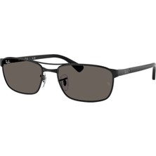 Ray-Ban Rb 3778 002B1 57 Unisex Geometrik Siyah Metal Güneş Gözlüğü