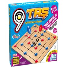 Feyza Design Ahşap 9 Taş ve 3 Taş Akıl ve Strateji Oyunu