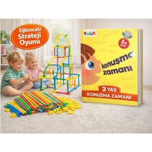 Feyza Design Eğitici Bambu Çubuklar 300 Parça Zeka Oyunu ve Dil Gelişim Kitabı