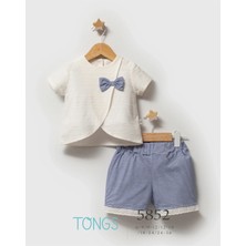 Tongs Baby Kız Bebek Sailing Girl Çizgili Alt Üst Takım Mavi 5852