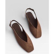 Nil Shoes Miya Acı Kahve Süet Babet