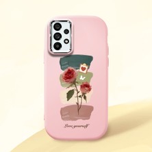 Ucuc Samsung Galaxy A73 Uyumlu Darbe Emici Kamera Korumalı Pembe Silikon Kılıf