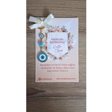 Svc Aksesuar Bayram Hediyesi Tebrik Kartlı Turkuaz Anahtarlık