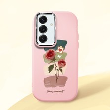 Ucuc Samsung Galaxy S24 Uyumlu Darbe Emici Kamera Korumalı Pembe Silikon Kılıf