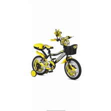 Feyza Design 16 Jant Çocuk Bisikleti Sarı Sepetli Bagajlı Yeni Sezon